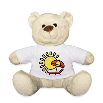 Strandliege Sonne Sonnenschirm Sommerurlaub - Teddy - Weiß - Vorne