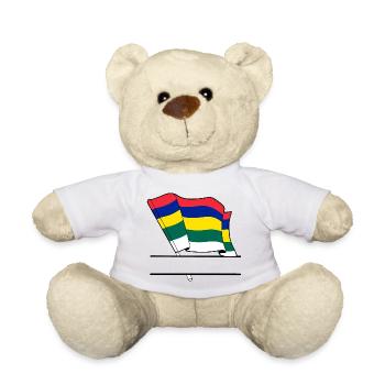 Drapeau de Terschelling – Conception personnalisée de l’île - Nounours - blanc - Devant