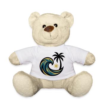 Welle Palme Surfen Strandurlaub Beachclub - Teddy - Weiß - Vorne