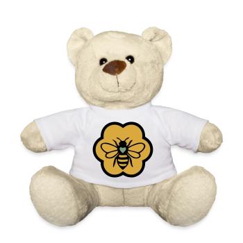 Biene Herz Wabe Imkerei Naturschutz Imker - Teddy - Weiß - Vorne