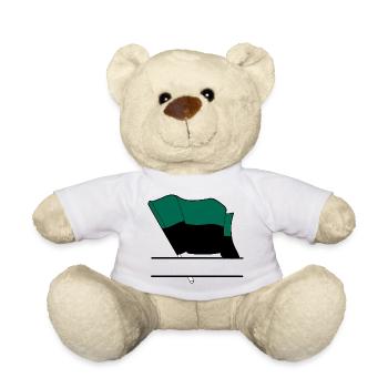 Texel-Flagge – Individuelles Inseldesign - Teddy - Weiß - Vorne