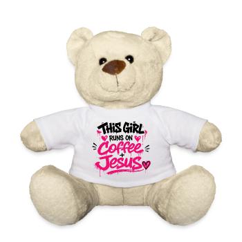 Coffee Jesus Graffiti - Teddy Bear - white - Front