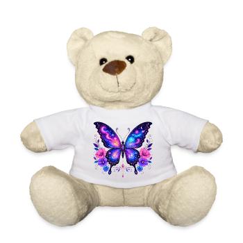 Papillon Galaxie aux Fleurs - Nounours - blanc - Devant