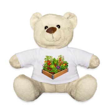Jardin potager coloré en massifs surélevés Design nature - Nounours - blanc - Devant