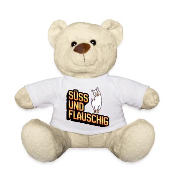 Süss und Flauschig Lama - Teddy - Weiß - Vorne