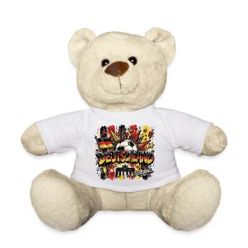 Deutschland Fußball Graffiti StreeArt - Teddy - Weiß - Vorne