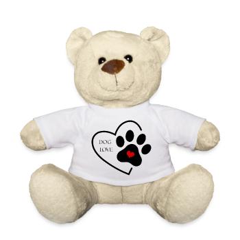 Dog Love – Herz Pfote - Teddy - Weiß - Vorne