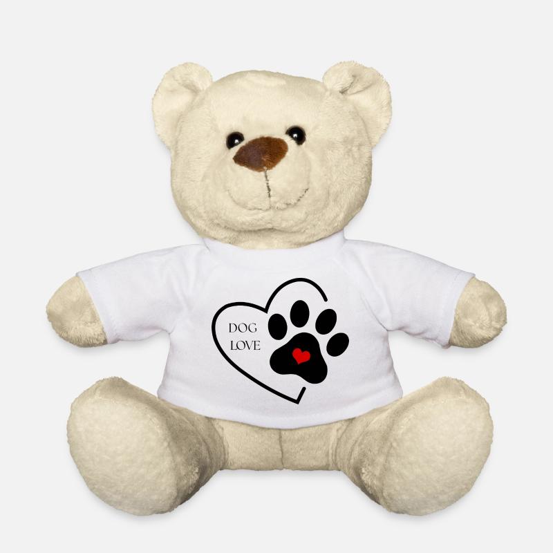 Dog Love – Herz Pfote - Teddy - Weiß