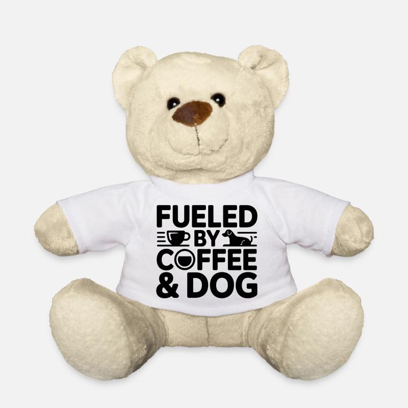 Café & Chien : Motif du matin de puissance - Nounours - blanc