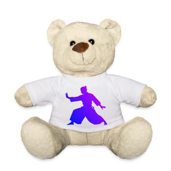 Idée cadeau d’autodéfense pour l’examen d’Aïkido - Nounours - blanc - Devant