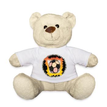 Flammendes Fußball-Symbol - Teddy - Weiß - Vorne