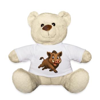 Laufendes Wildschwein - Teddy - Weiß - Vorne