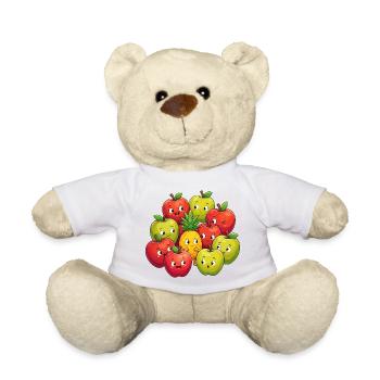 Kunterbunte Fruchtfreunde - Teddy - Weiß - Vorne
