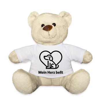 Herz Hundemotiv Liebe zum Tier - Teddy - Weiß - Vorne