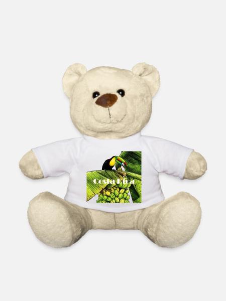 Tukan auf der Bananenstaude in Costa Rica - Teddy - Weiß