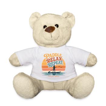 Paddle Relax Repeat SUP Shirt - Teddy - Weiß - Vorne