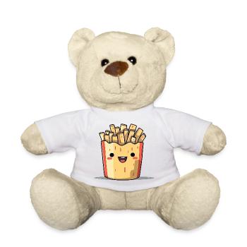 Kitchen Delight French Fries Cartoon - Teddy Bear - white - Front