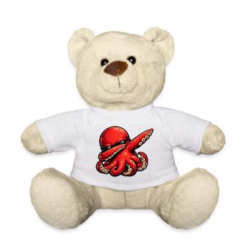 Taponage Pieuvre Pieuvre Poulpe Calmar Design - Nounours - blanc - Devant