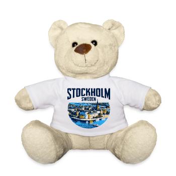 Stockholm Sweden Skyline With Water And Buildings - Teddy - Weiß - Vorne