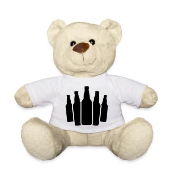 Beer bottles - Teddy Bear - white - Front