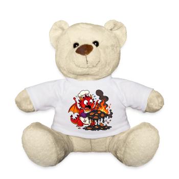 Le cuisinier du Dragon de Feu brûle les biscuits - Nounours - blanc - Devant