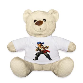 Kämpfender Pirat - Teddy - Weiß - Vorne
