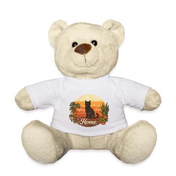 Cat Moon Plants Line Cat Lover Design - Nounours - blanc - Devant