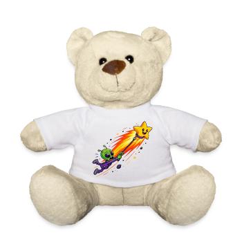 Alien Sternenrakete Abenteuer - Teddy - Weiß - Vorne