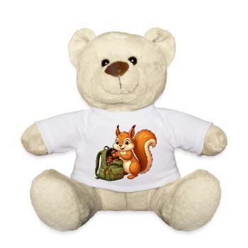 Aventurier Écureuil avec des Noix - Nounours - blanc - Devant