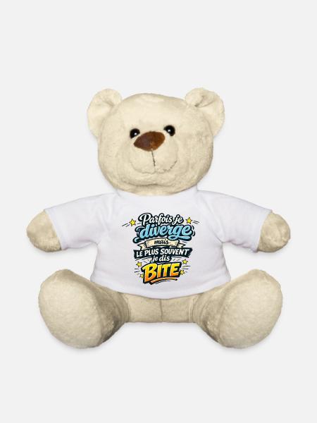 Parfois je diverge, mais le plus souvent... - Nounours - blanc