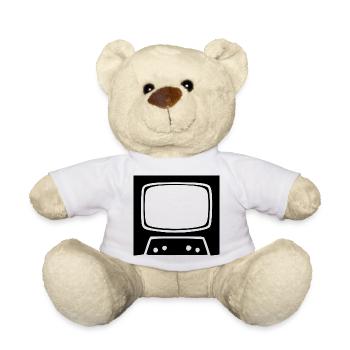 Retro TV Vintage 80s 90s - Teddy Bear - white - Front