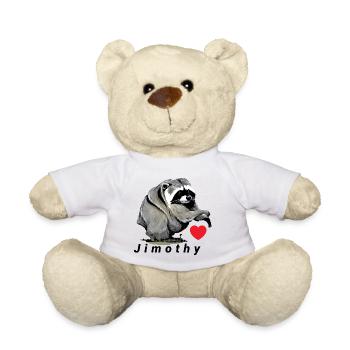 Conception du cœur de Jimothy Suricate - Nounours - blanc - Devant
