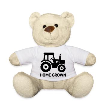 Insigne Tracteur Maison - Nounours - blanc - Devant