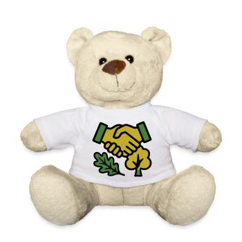 Poignée de main Logo de la Forêt Naturelle - Nounours - blanc - Devant
