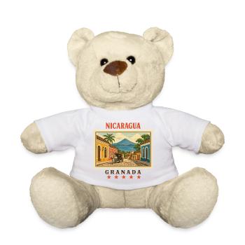 Nicaragua Granada Vintage Reisemarke - Teddy - Weiß - Vorne