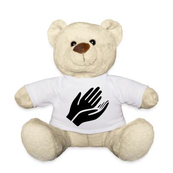 Open Hands Gesture - Teddy Bear - white - Front