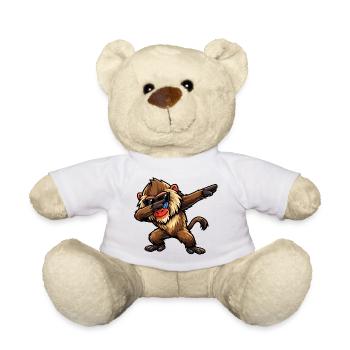 Dabbing Pavian - Teddy - Weiß - Vorne