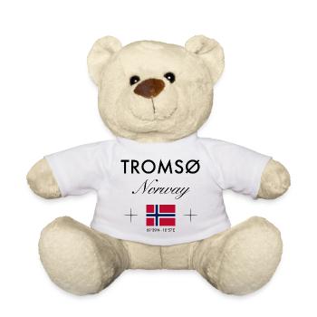 Tromsø Norwegen Koordinaten Reise Souvenir - Teddy - Weiß - Vorne