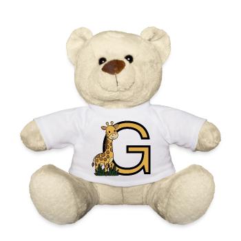 Giraffe mit Buchstabe G - Teddy - Weiß - Vorne