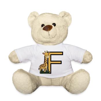 Giraffe Buchstabe F - Teddy - Weiß - Vorne