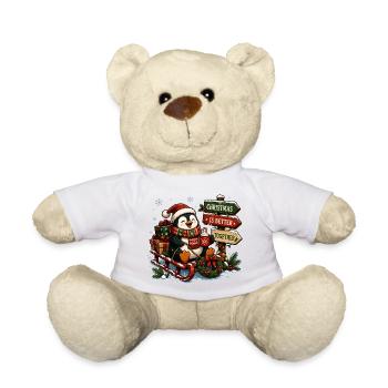 Christmas Penguin - Teddy Bear - white - Front