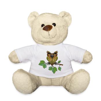 Oiseau-hibou - Nounours - blanc - Devant