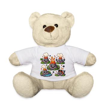 Fun volcanoes with lava delights - Teddy Bear - white - Front