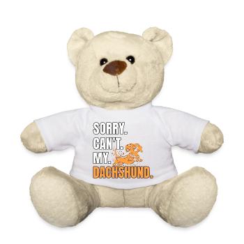 Dackel Dachshund - Teddy Bear - white - Front