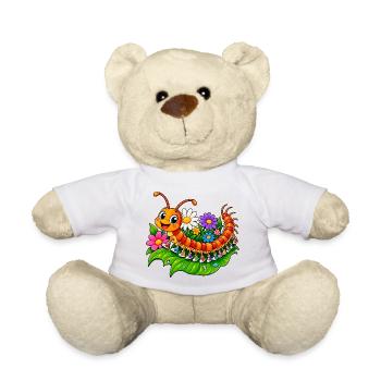 Hundertfüßer Cartoon - Teddy - Weiß - Vorne