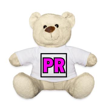 PR Initialen Rahmen Logo - Teddy - Weiß - Vorne