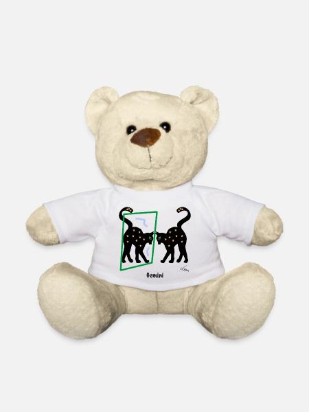 Sternzeichen-Bild Zwilling, Abstraktion - Teddy - Weiß