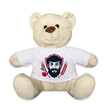 Seebaer Pfeife Wappen Logo - Teddy - Weiß - Vorne