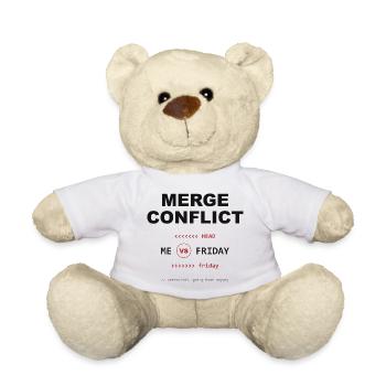 Merge Conflict: Me vs. Friday - Teddy - Weiß - Vorne