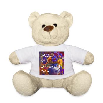 Bunte Blüten vs Alltag - Teddy - Weiß - Vorne